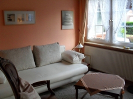 Die Couch im Lesezimmer